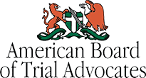Logo Recognizing Behm and Behm's affiliation with American Board of Trial Advocates