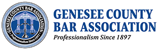 Logo Recognizing Behm and Behm's affiliation with Genesee County Bar Association