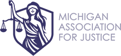 Logo Recognizing Behm and Behm's affiliation with Michigan Association for Justice