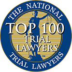 Logo Recognizing Behm and Behm's affiliation with National Trial Lawyers Top 100
